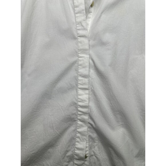 Eileen Fisher 168$ Petite large white button down short sleeve organic cotton - Picture 5 of 7